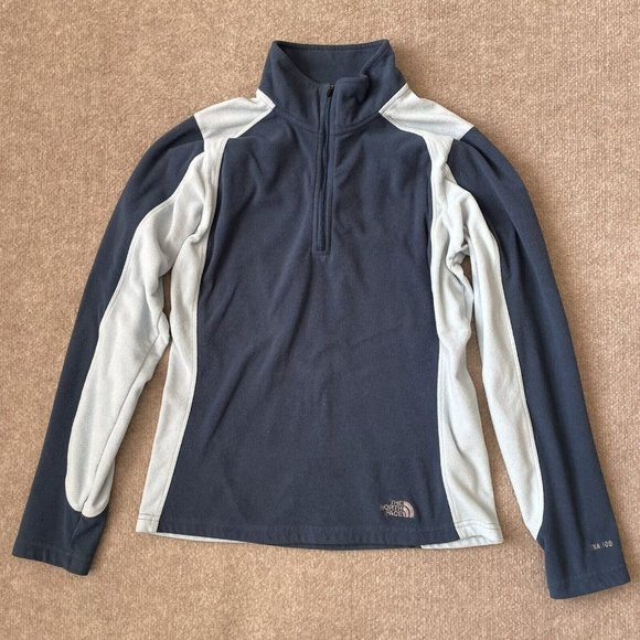 The North Face Jacket Womens Small Blue Fleece Lightweight TKA 100 Microfiber - Picture 1 of 9